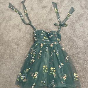 Women's Tie Strap Tulle Dress